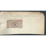 GB World War One 1917 The official handstamp of the Ministry of National Service; this was establish