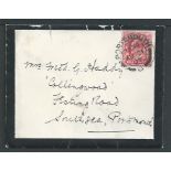 G.B. - Royalty 1907 Mourning Cover (roughly opened) and letter on notepaper from H.M. Yacht Victoria