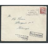 Greenland / Denmark 1948 Cover (with enclosed letter from the M/S Peter Jensen) to Helsingor franked