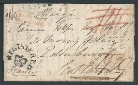 G.B. - Registered Mail 1837 Entire letter from Baden to Scotland sent as a registered letter, the Br