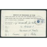 Australia 1945 1944 1/- Blue AIR MAIL Fee postal stationery Letter Sheet (slightly torn on revers...