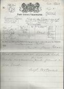G.B. - Royalty: 1897 O.H.M.S. Government Telegram (a few faults) from Balmoral to Buckingham Pala...