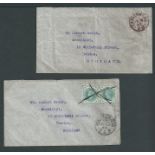 Cape of Good Hope 1900 Two covers from Pte. E. Keith, P.A.G Camp, Kromhoogle, both posted on the Eas