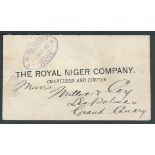 Niger Coast 1890 Stampless cover (minor staining) with the printed heading "THE ROYAL NIGER COMPANY