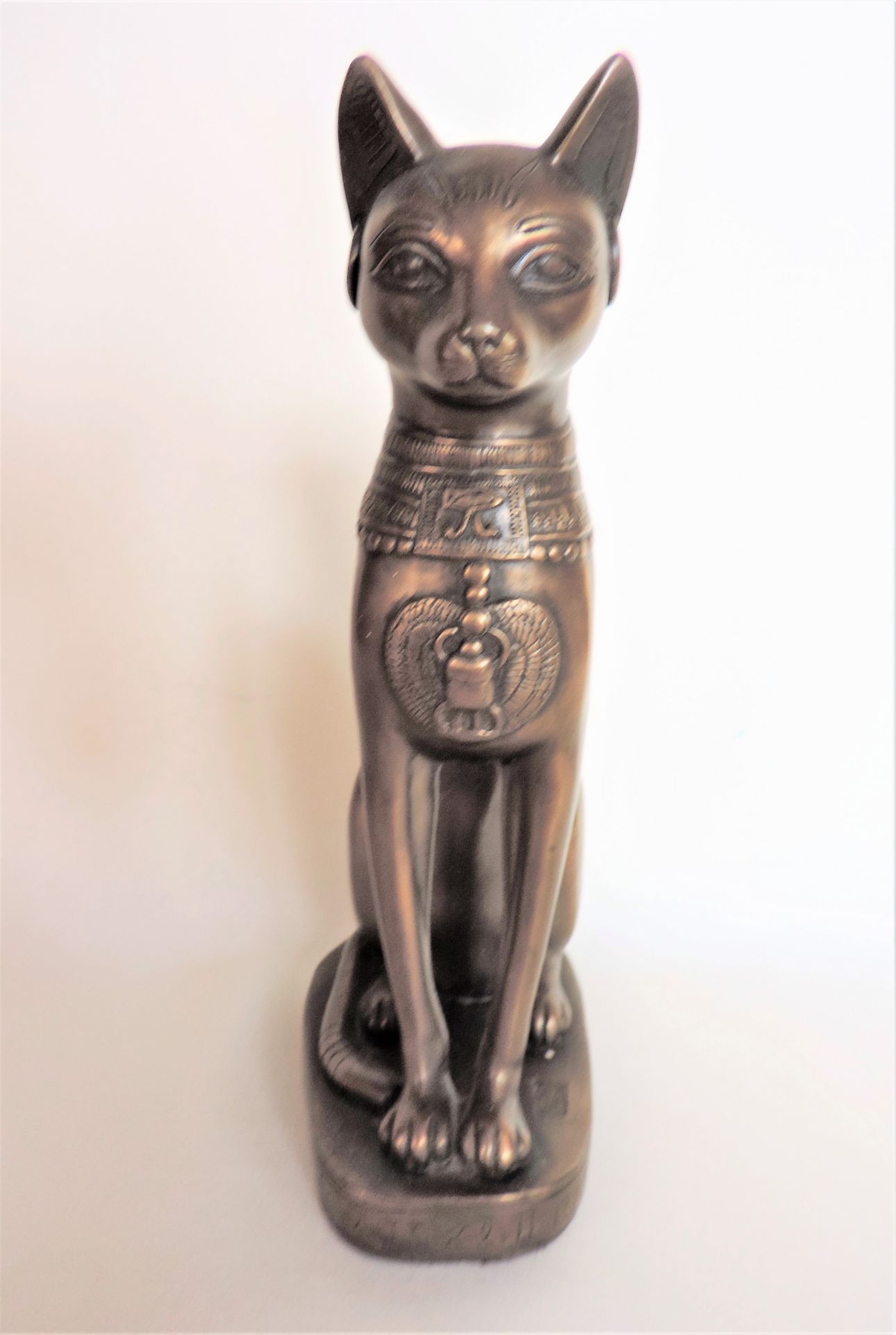 Bronzed Egyptian Cat Statute - Image 2 of 6