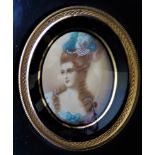 Miniature Marie Antoinette Hand Painted Portrait