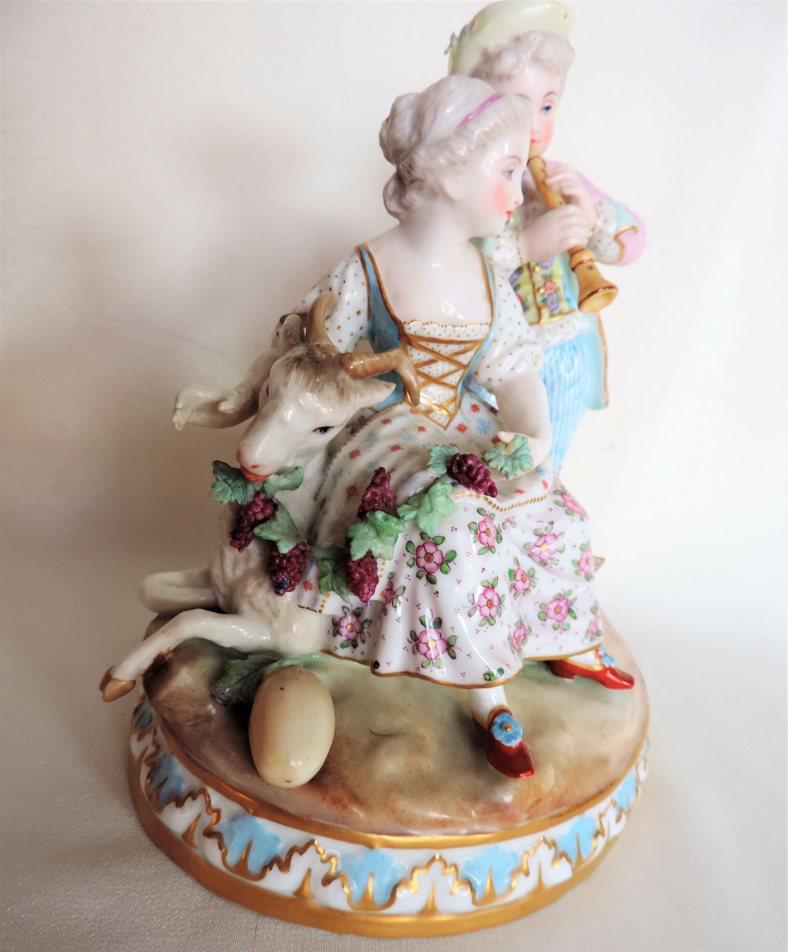 Antique German Porcelain Figurine in the Meissen Style - Image 3 of 8