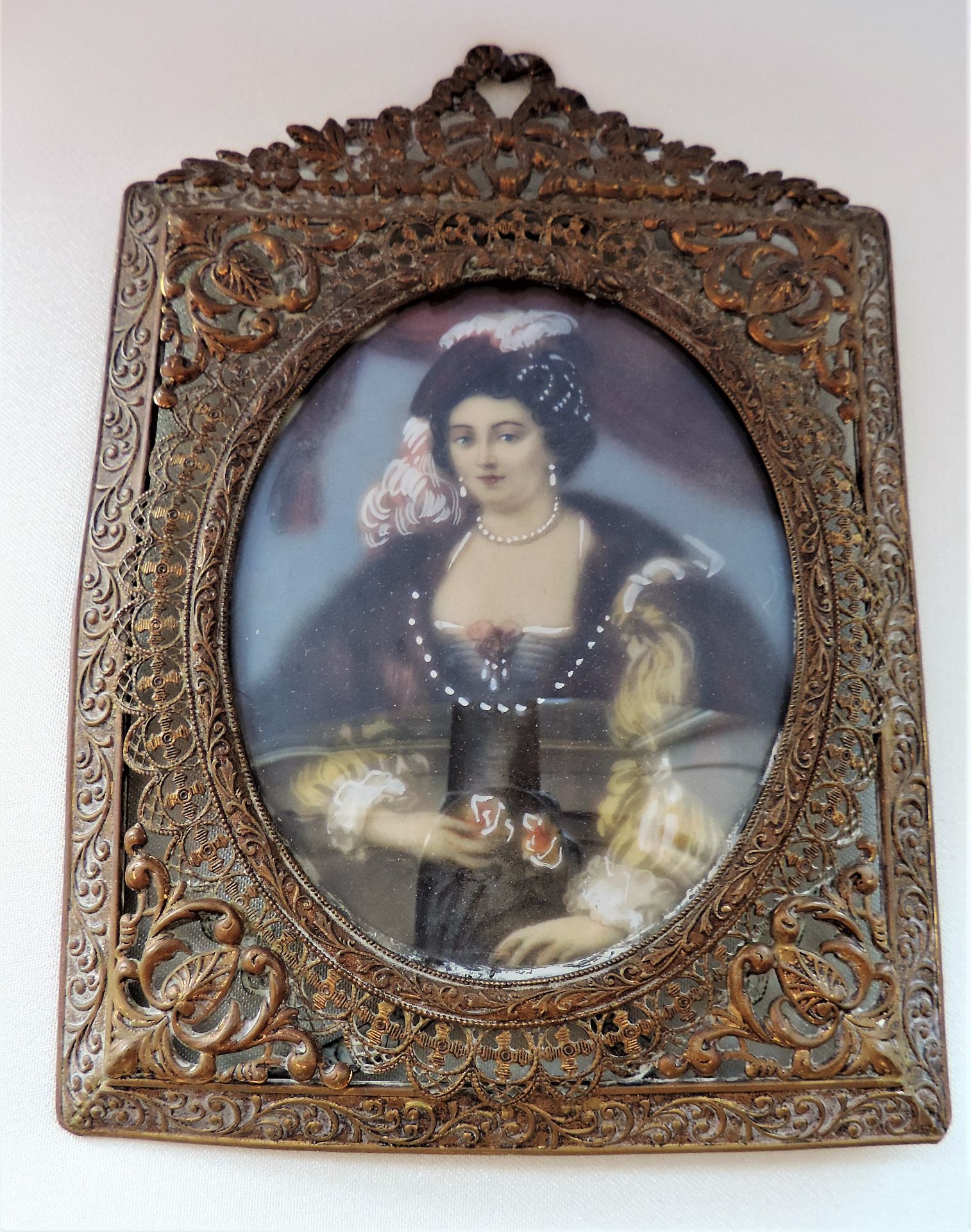 Antique Miniature Portrait Mary Queen of Scots