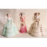 3 x Coalport Porcelain Figurines