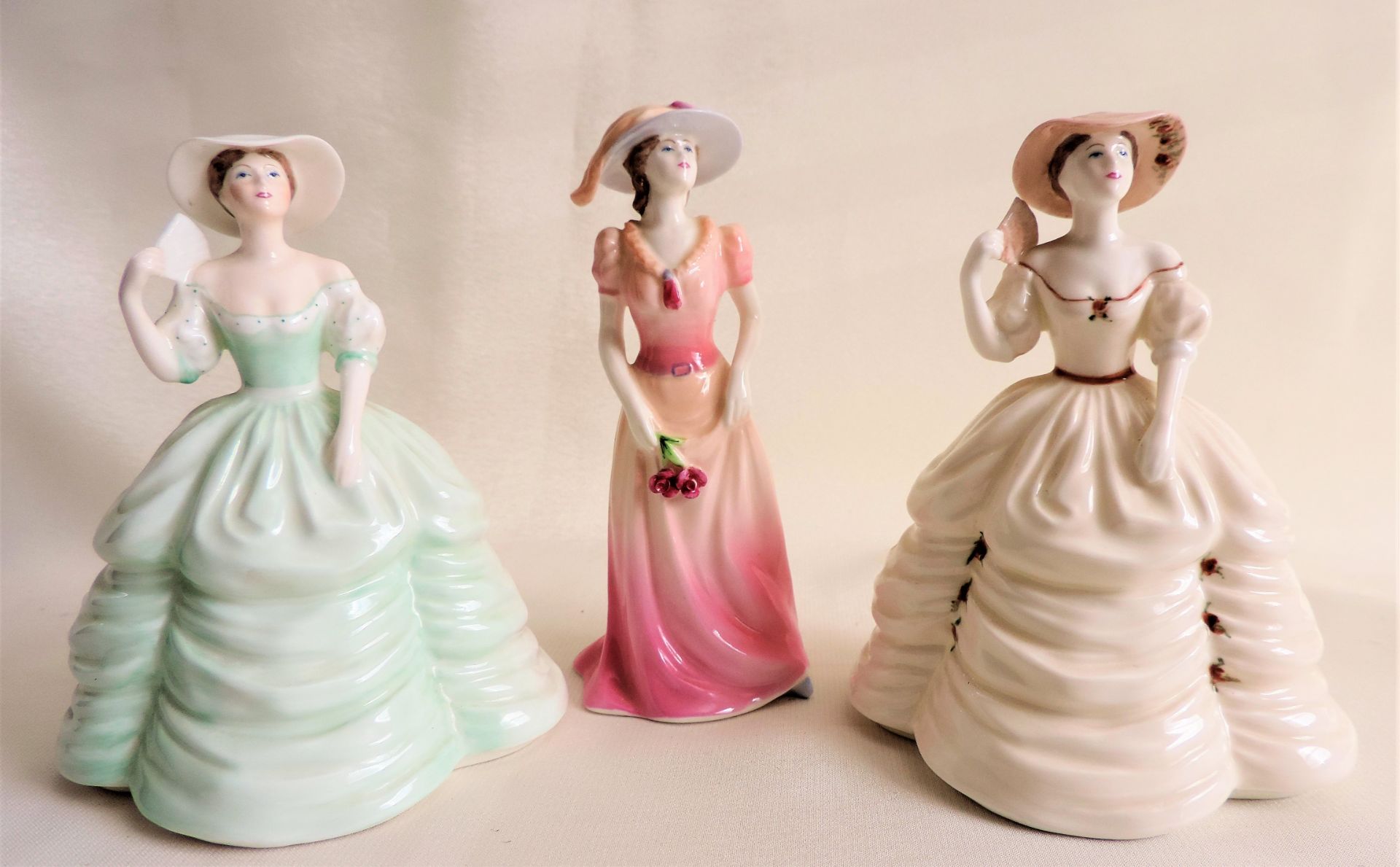3 x Coalport Porcelain Figurines