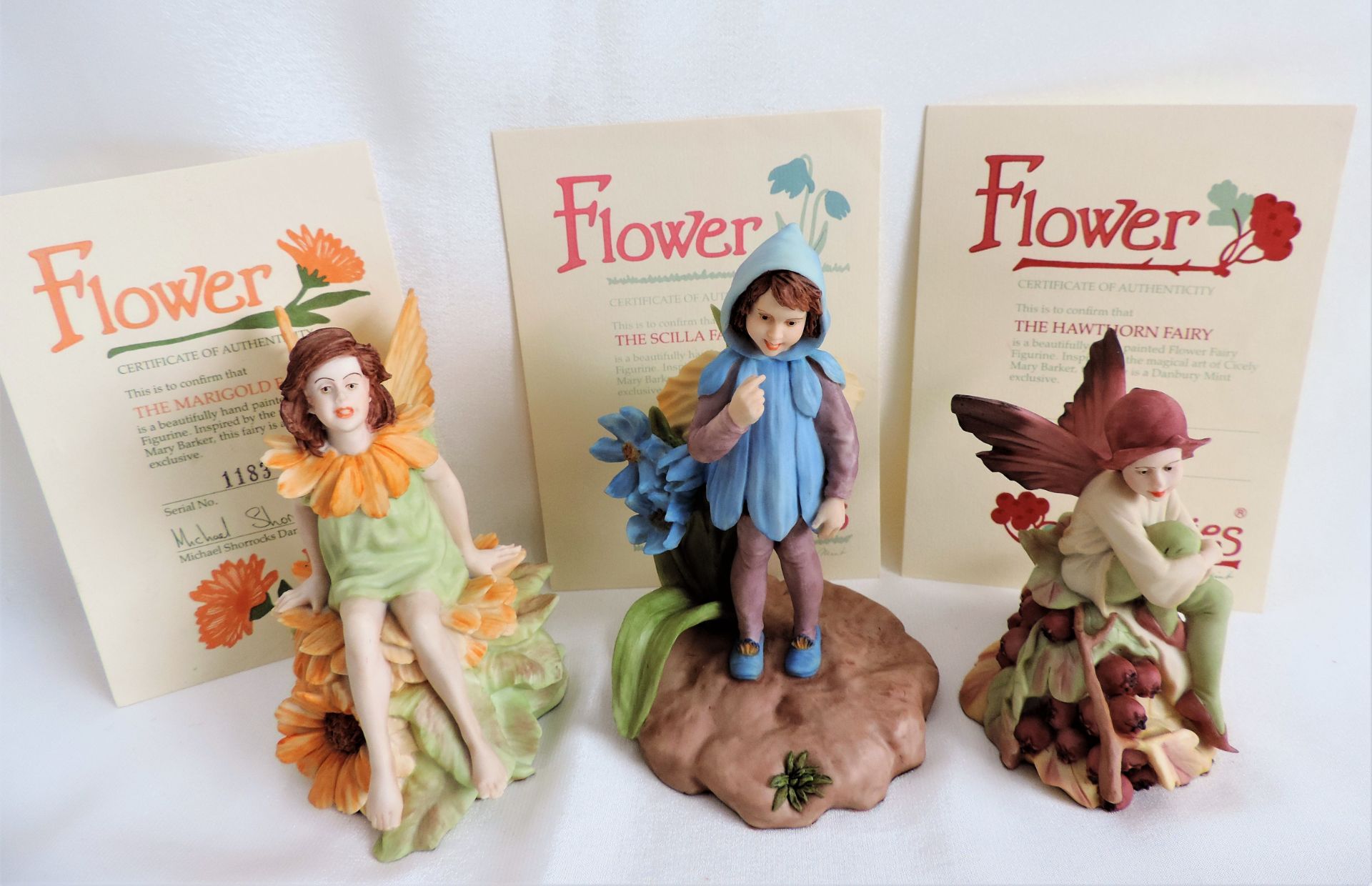 3 x Danbury Mint Flower Fairy Figurines Limited Editions - Image 2 of 6