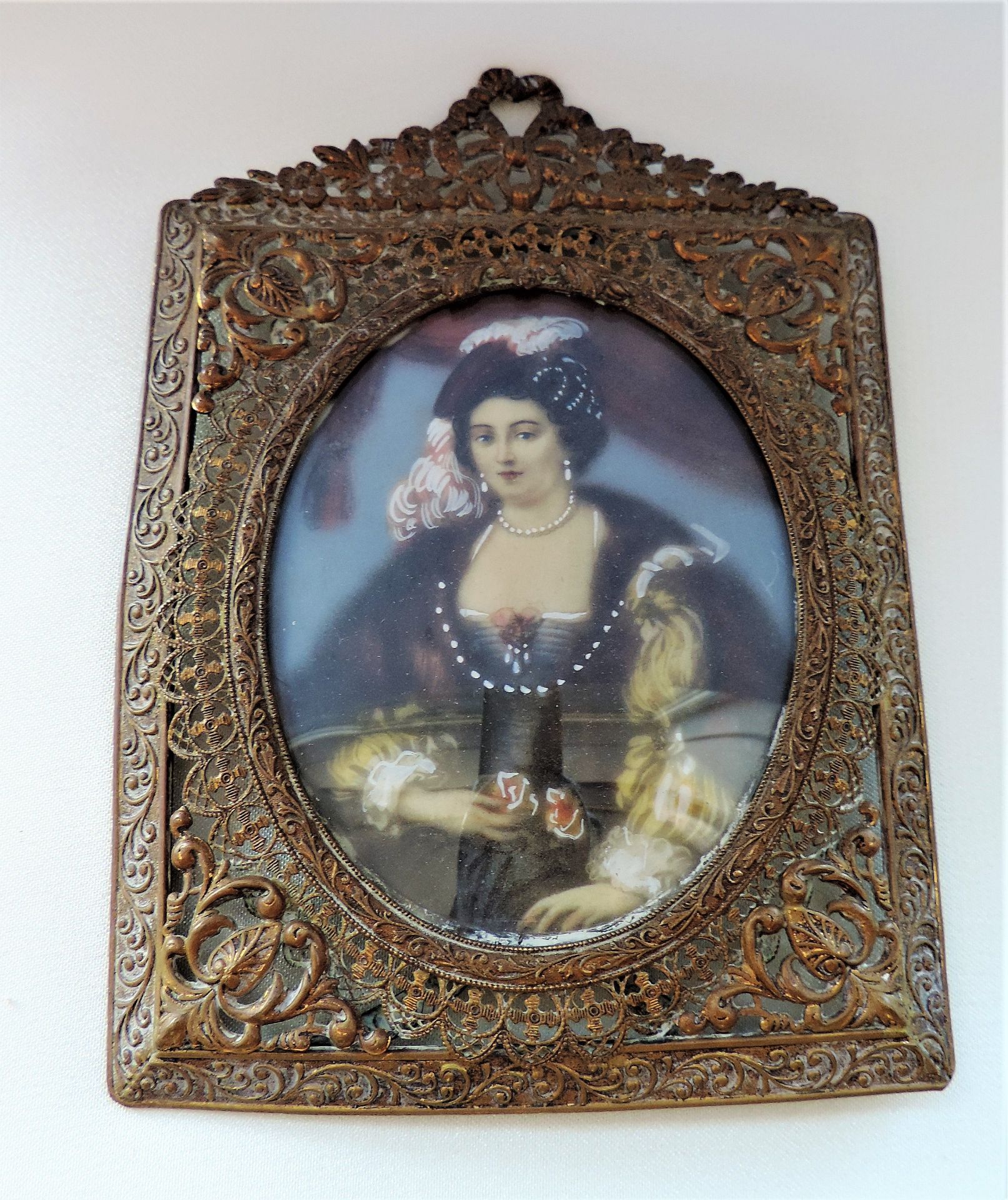 Antique Miniature Portrait Mary Queen of Scots - Image 3 of 6