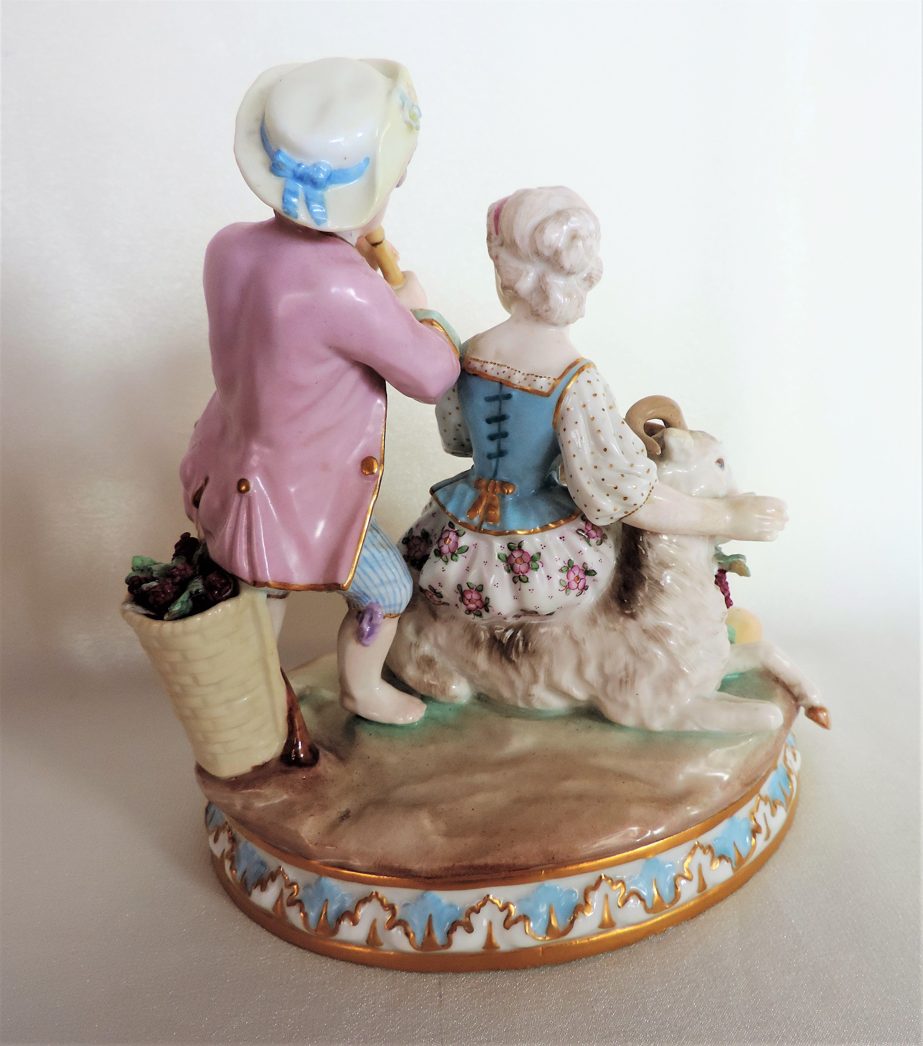 Antique German Porcelain Figurine in the Meissen Style - Image 2 of 8