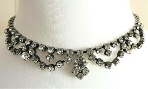 Vintage Edwardian Style Diamante Necklace