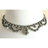 Vintage Edwardian Style Diamante Necklace