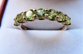 Sterling Silver Peridot Gemstone Ring