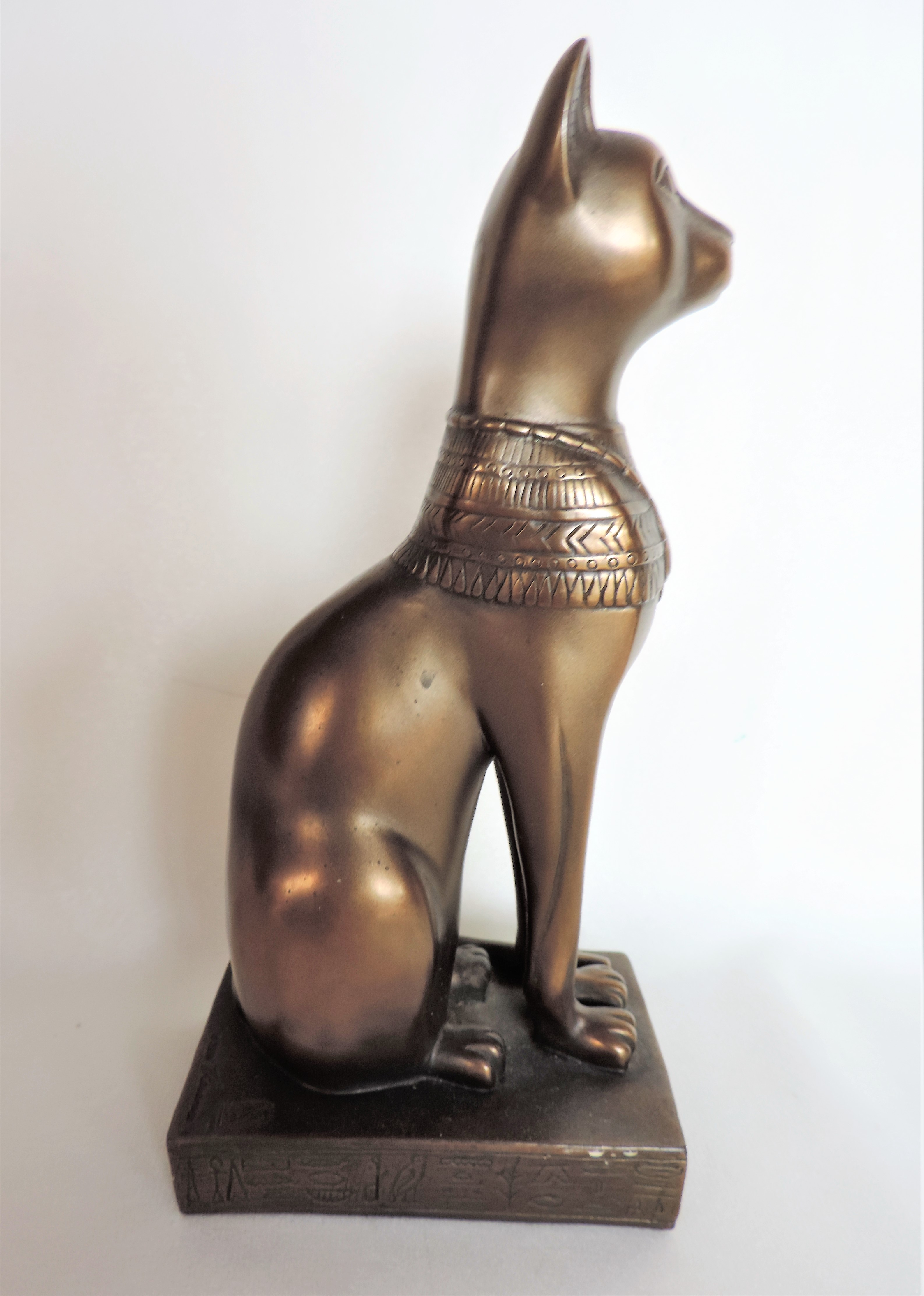 Bronzed Egyptian Cat Statue - Image 3 of 6