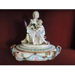 Antique German Porcelain Figural Bowl c.1840's