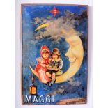 Vintage Retro Metal Wall Sign Maggi Switzerland