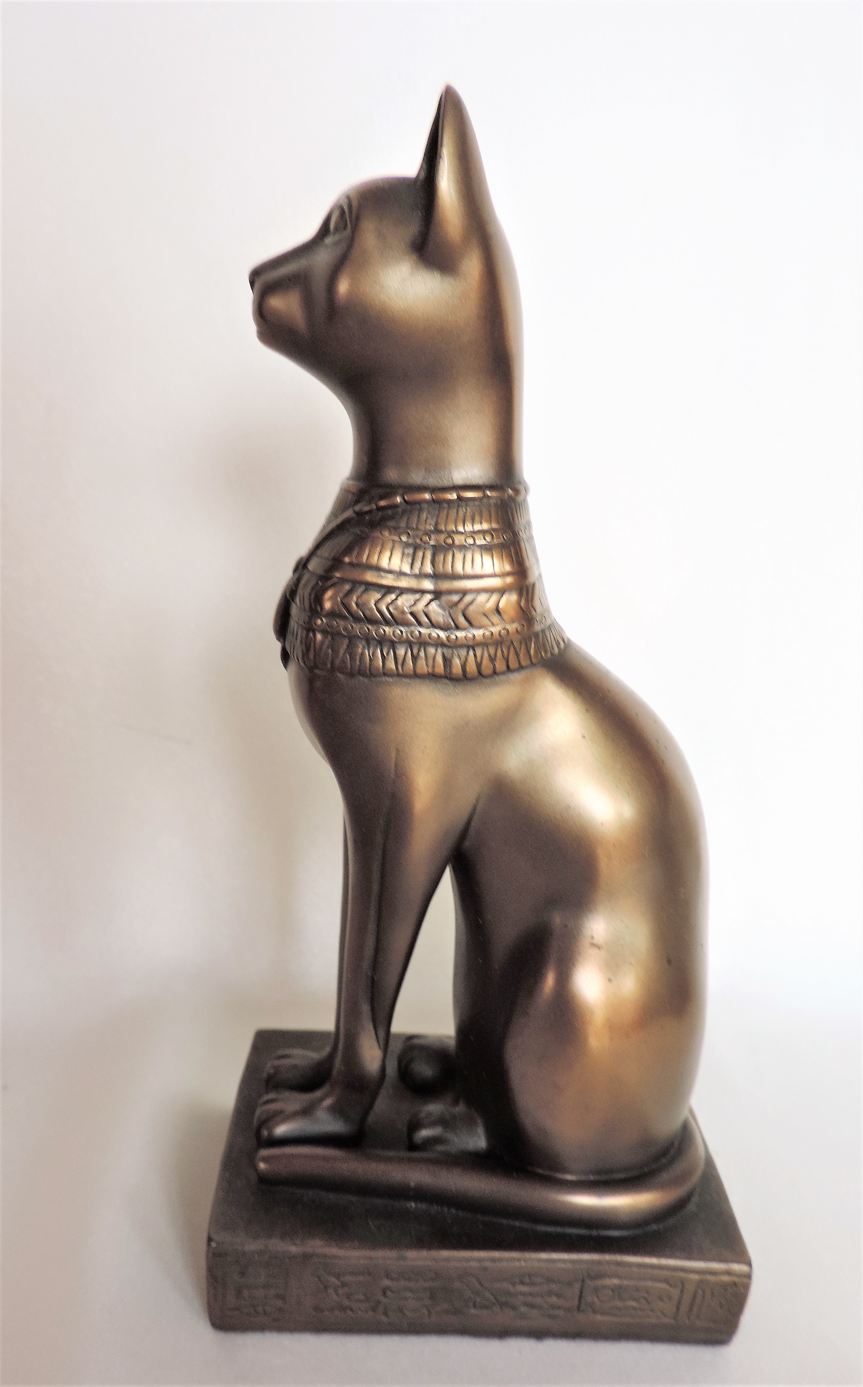 Bronzed Egyptian Cat Statue - Image 4 of 6