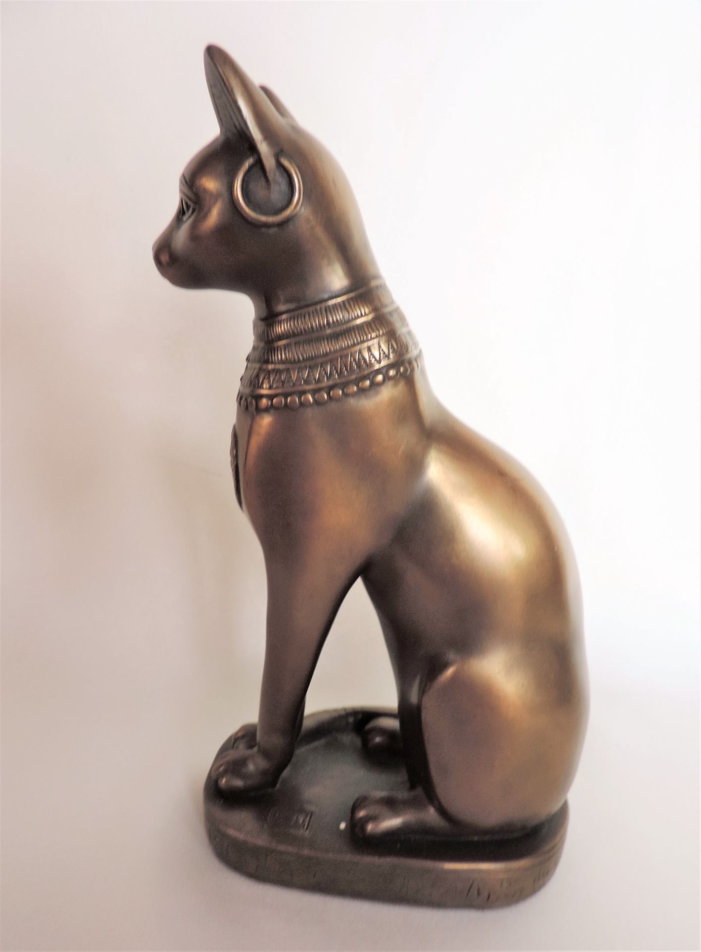 Bronzed Egyptian Cat Statute - Image 5 of 6