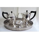 Antique Silver Plate Tea/Coffee Set - N.B tray not included