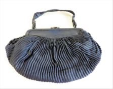 Vintage Blue Silk Evening Bag/Purse circa 1940's