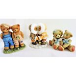 Three Enesco Cherished Teddies Figures Limited Editions