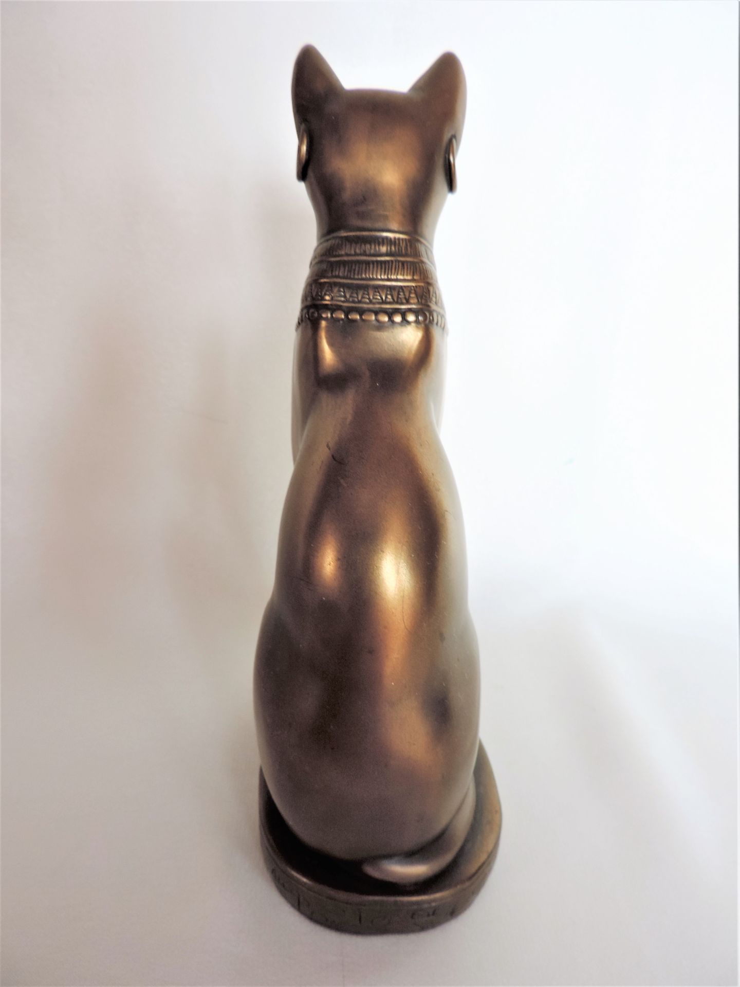 Bronzed Egyptian Cat Statute - Image 4 of 6