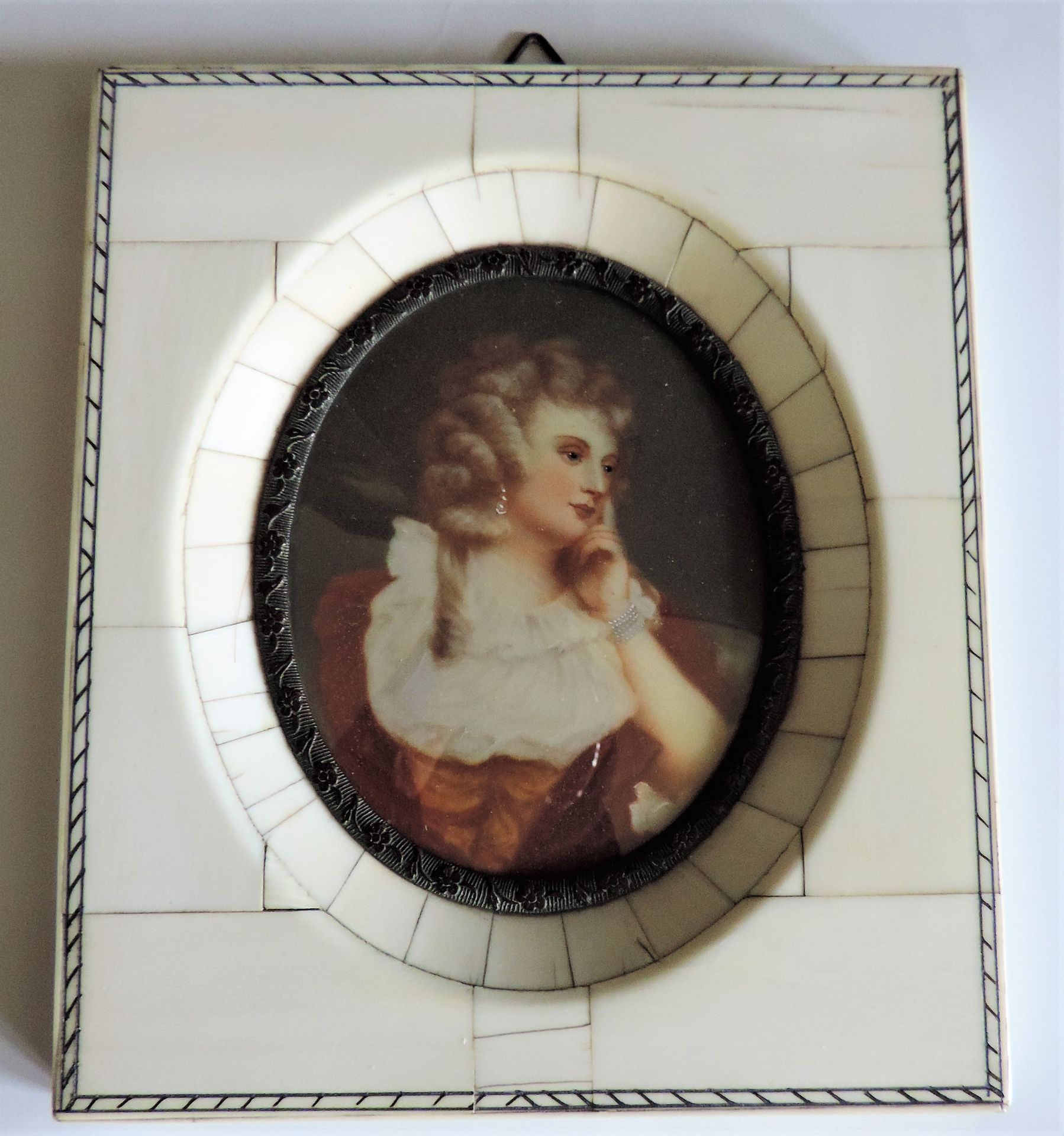 After Joshua Reynolds Miniature Portrait Mrs Jane Braddyll - Image 2 of 5