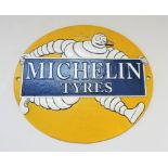 Vintage Cast Iron Michelin Man Wall Plaque