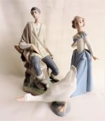 3 x Lladro & Nao Porcelain Figurines