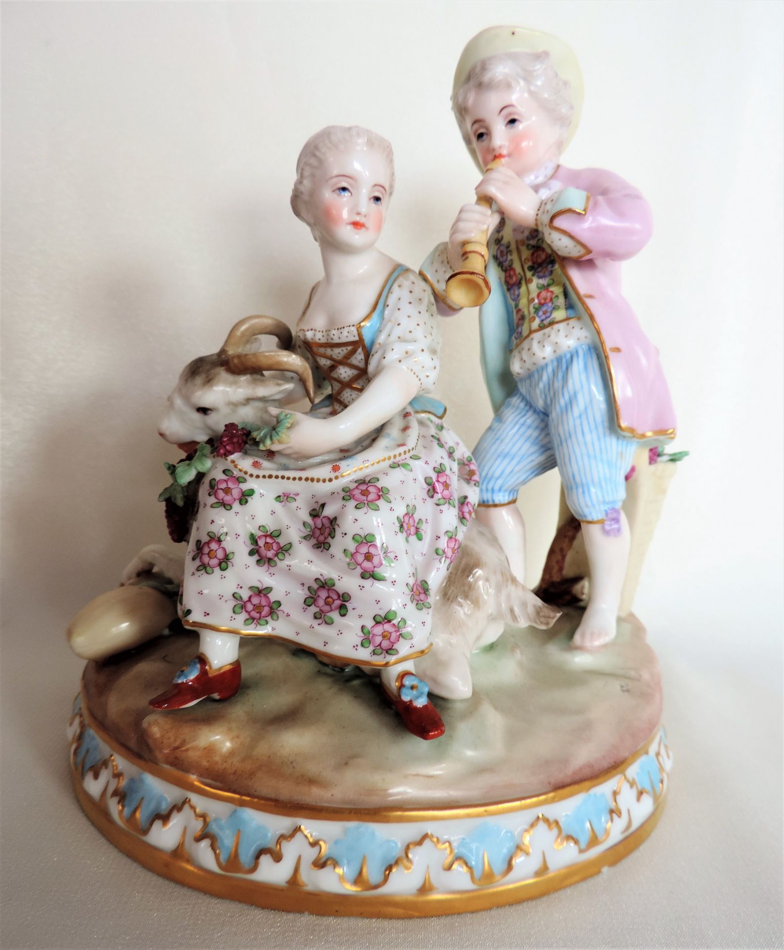Antique German Porcelain Figurine in the Meissen Style - Image 7 of 8