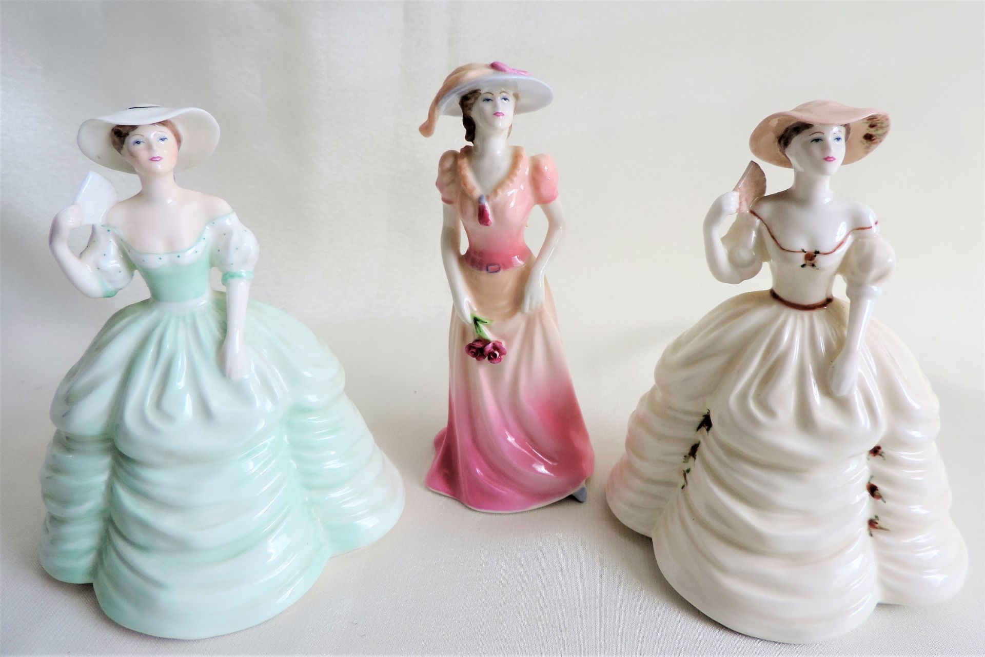 3 x Coalport Porcelain Figurines - Image 2 of 3