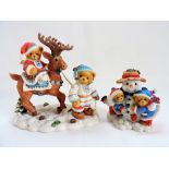 Pair Enesco Christmas Cherished Teddies