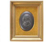 Framed Wedgwood Beethoven Plaque - Basalt Jasperware