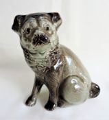 Antique Pug Dog Porcelain Figurine
