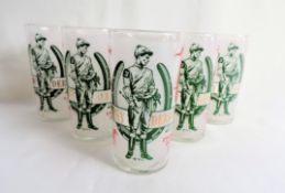 Set 6 Vintage 1969 Kentucky Derby Glasses