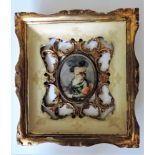 Antique Miniature Portrait Sarah Siddons After Gainsborough