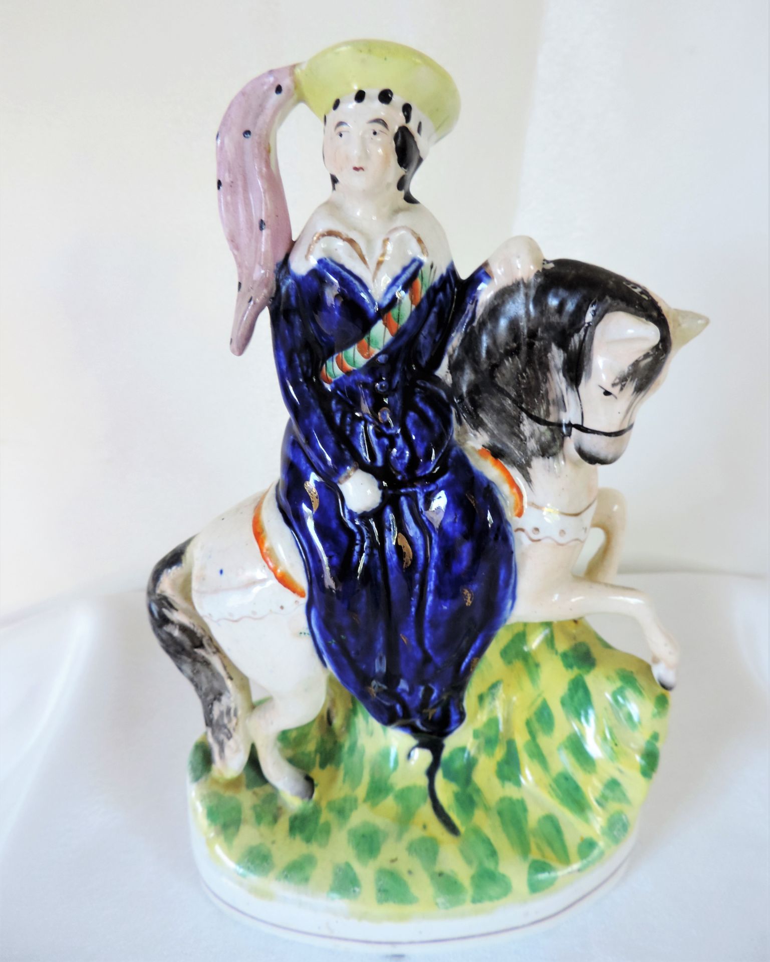 Antique Staffordshire Pottery Queen Victoria on Horseback Figurine - Image 2 of 5