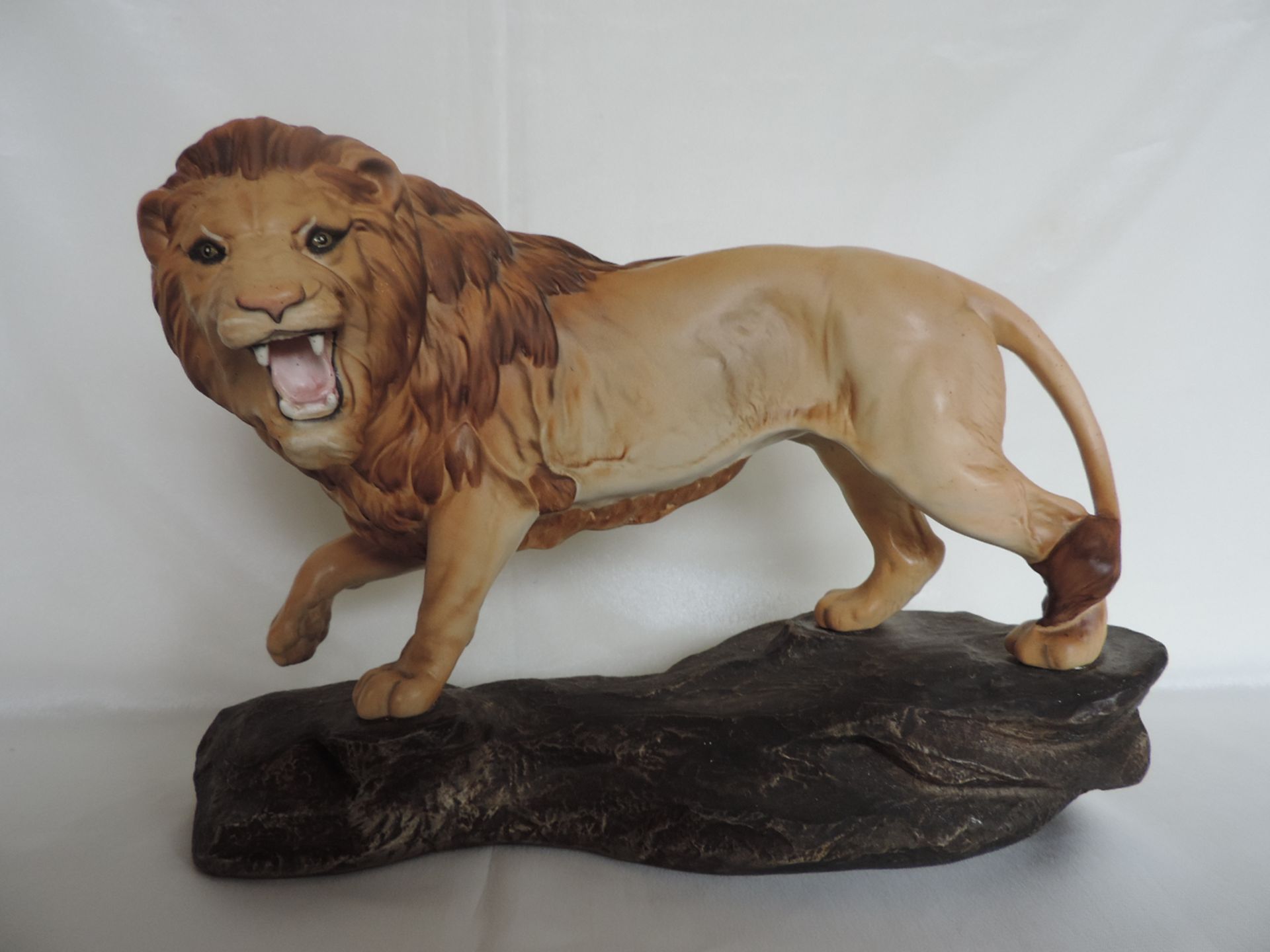 Beswick Lion on a Rock Figurine