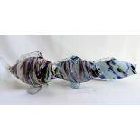 Set 3 Vintage Murano Glass End of Day Fish