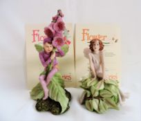 Pair of Hand Painted Porcelain Flower Fairies