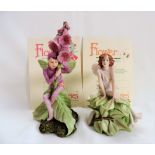 Pair of Hand Painted Porcelain Flower Fairies