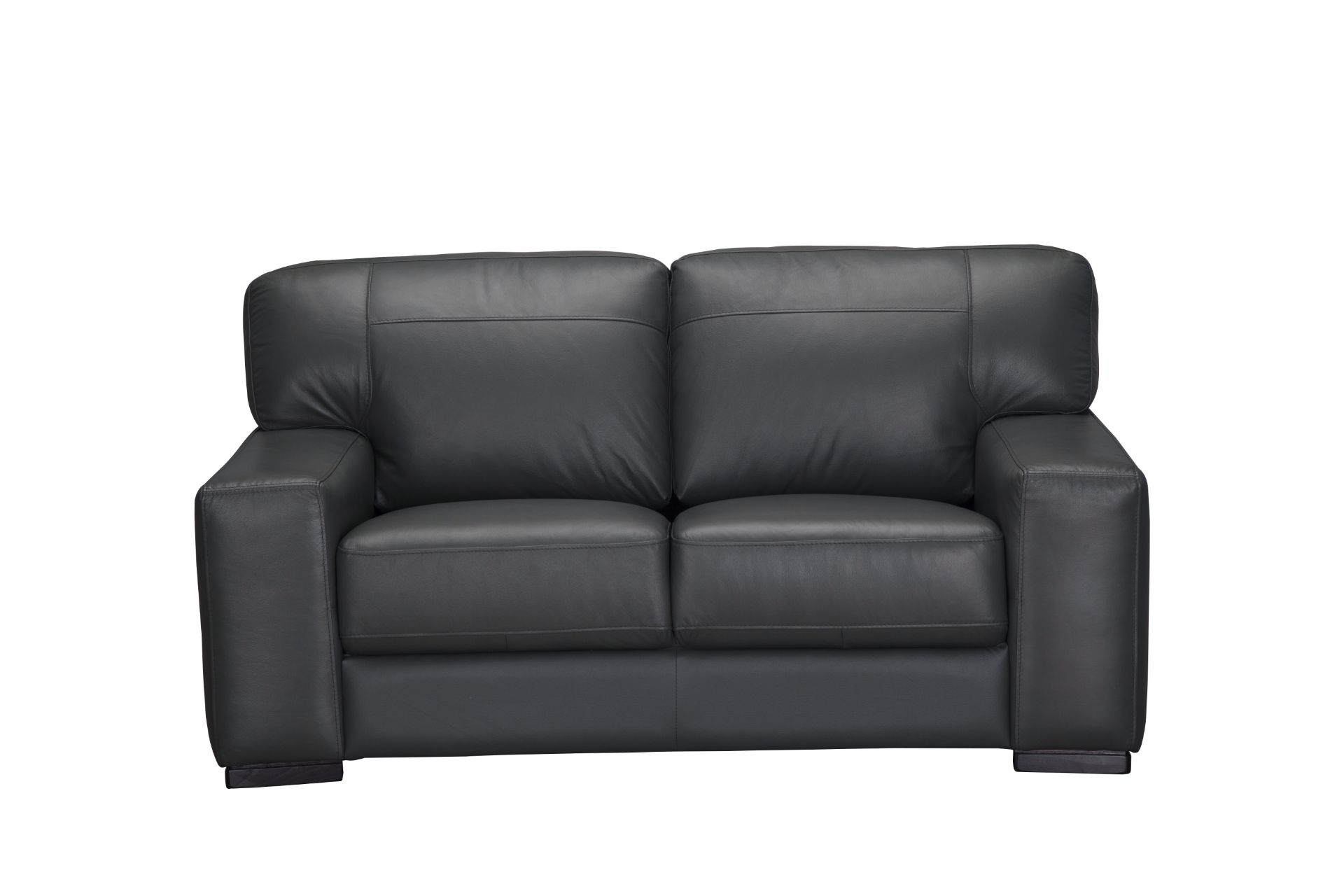 1x Brand New Fulham 2 Seater Static-Charcoal Leather Sofa & PVC Outer