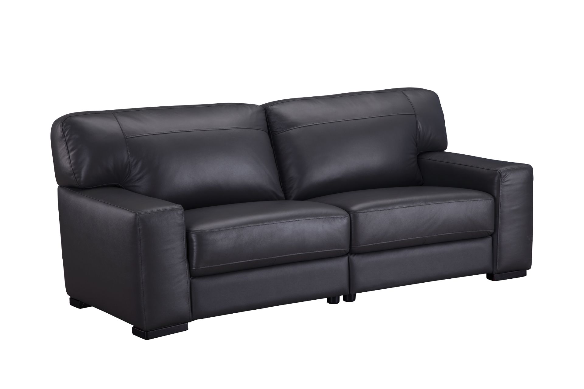 1x Brand New Fulham 3 Seater Static-Charcoal Leather Sofa & PVC Outer - Image 2 of 2