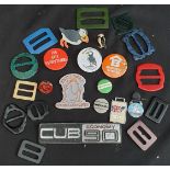 Vintage Badges & Buckles Includes Car Badges