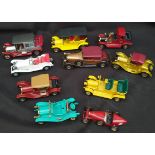 Vintage 10 x Lesney Die Cast Model Cars