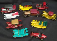 Vintage 10 x Lesney Die Cast Model Cars