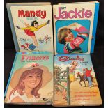 Vintage 9 x Girls Annuals Sindy Mandy June Bunty etc. c1970's